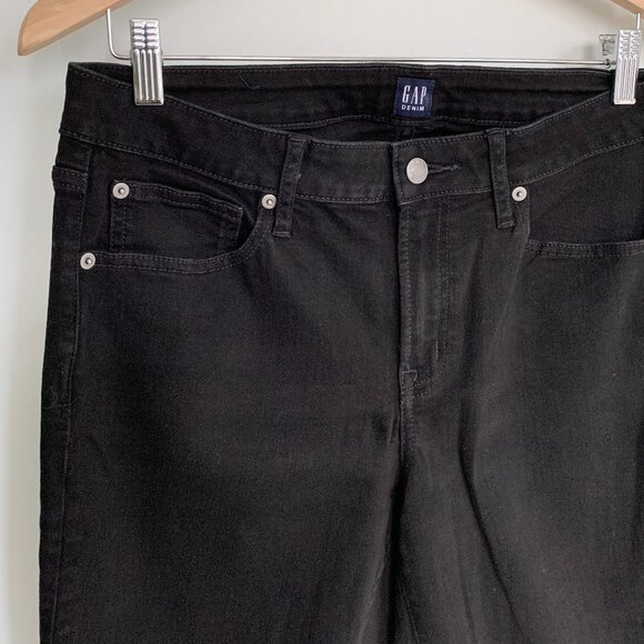 GAP Curvy True Skinny Jeans Black Mid Rise Sz 32 / 14 - Picture 7 of 10